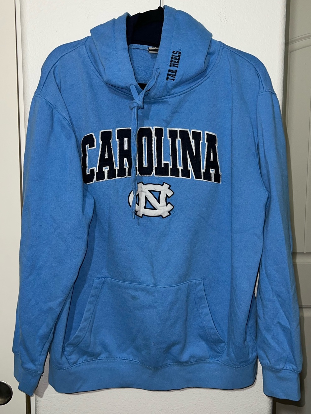 Carolina Light Blue Hooded Sweatshirt with Embroidered Logo